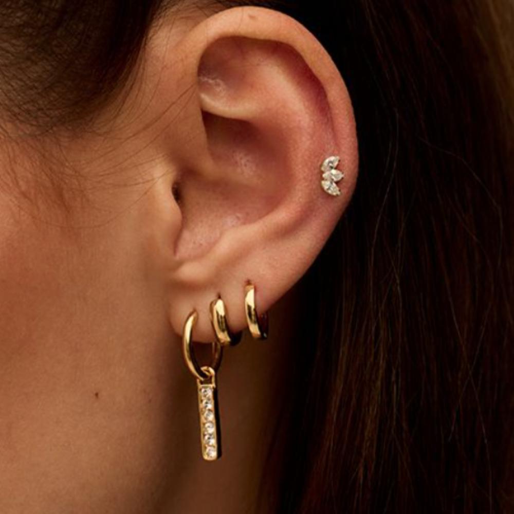 Orelia London Crystal Marquise Fan Labret