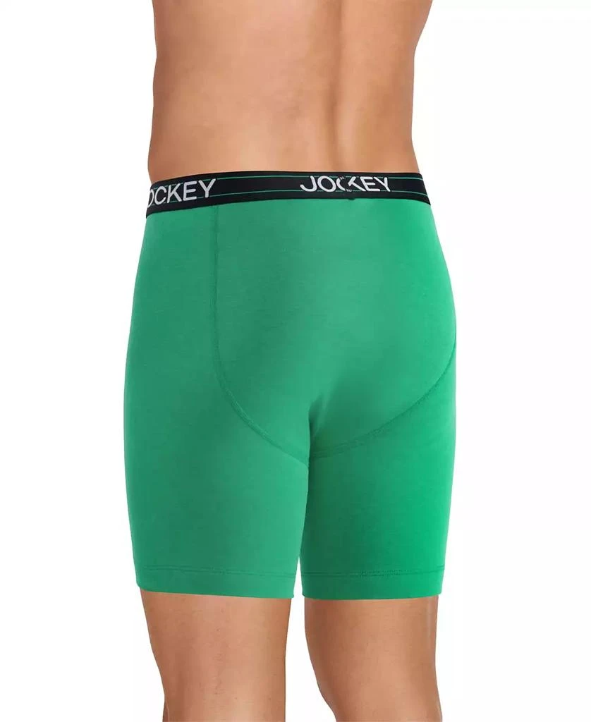 Jockey Men's Lightweight Cotton Blend 7" Long Leg Boxer Briefs, Pack of 4 3