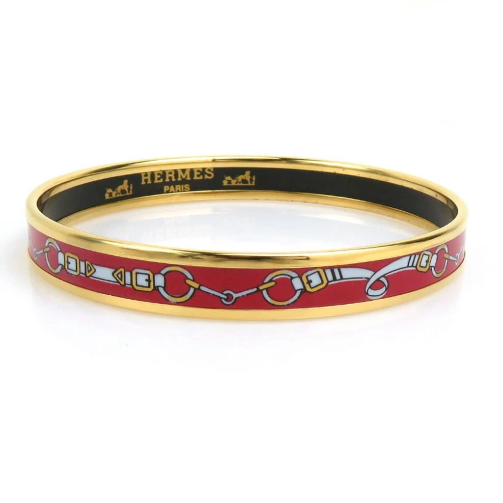 Hermes gold Color Enamel Metal Bangle (Pre-Owned)