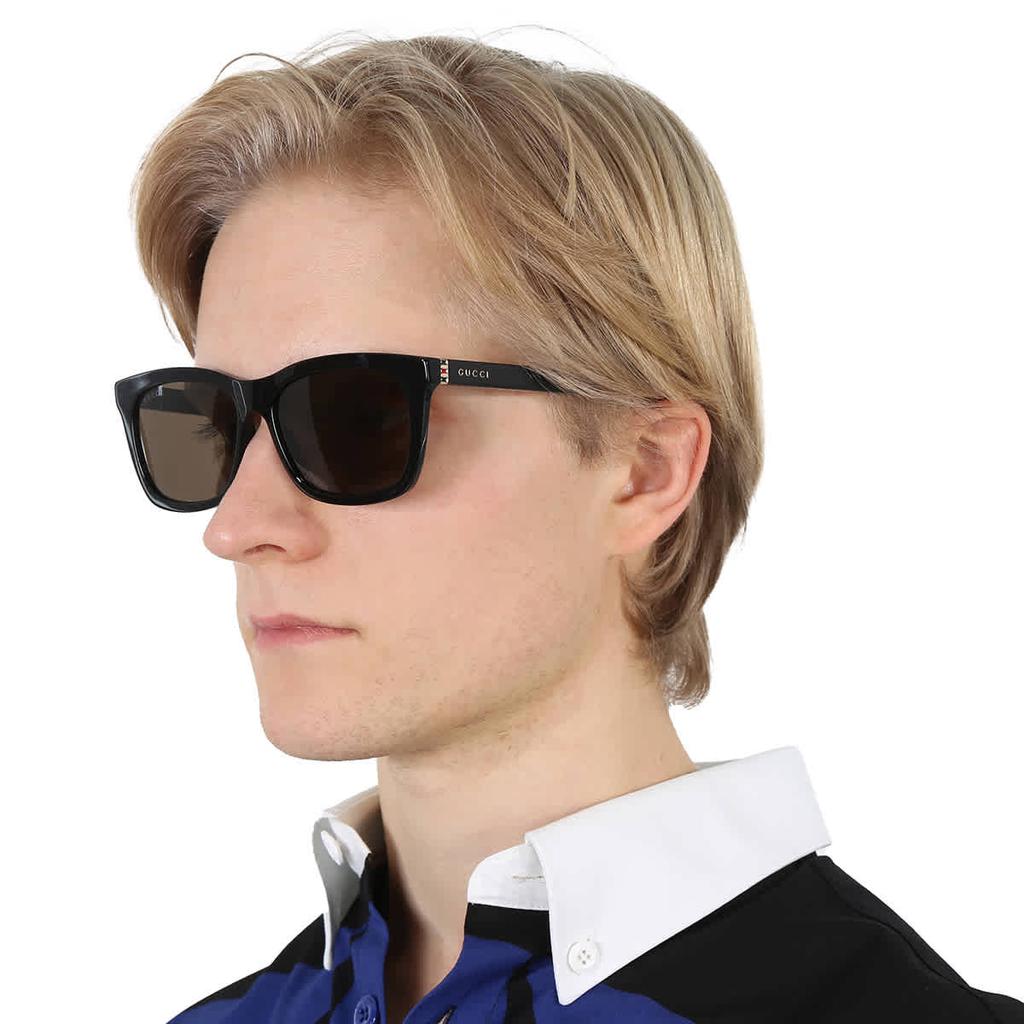 Gucci Brown Rectangular Men's Sunglasses GG0449S00156