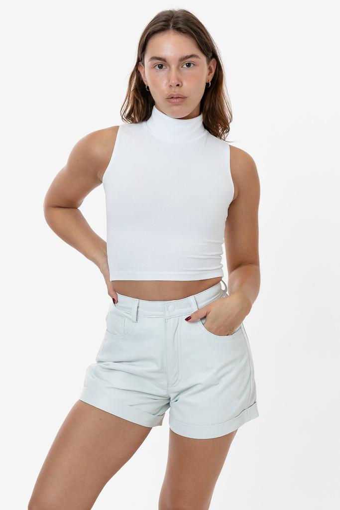 Los Angeles Apparel RLH3015 - Leather Cuffed Short