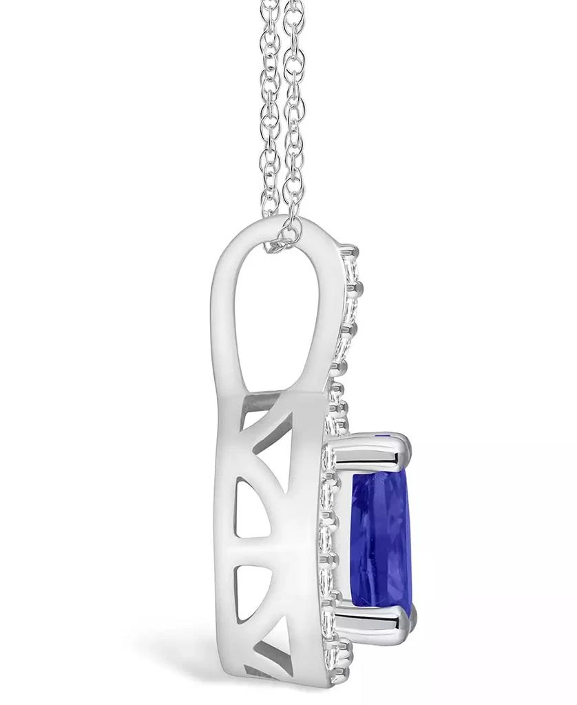 Macy's Tanzanite (7/8 Ct. t.w.) and Diamond (1/5 Ct. t.w.) Halo Pendant Necklace 3