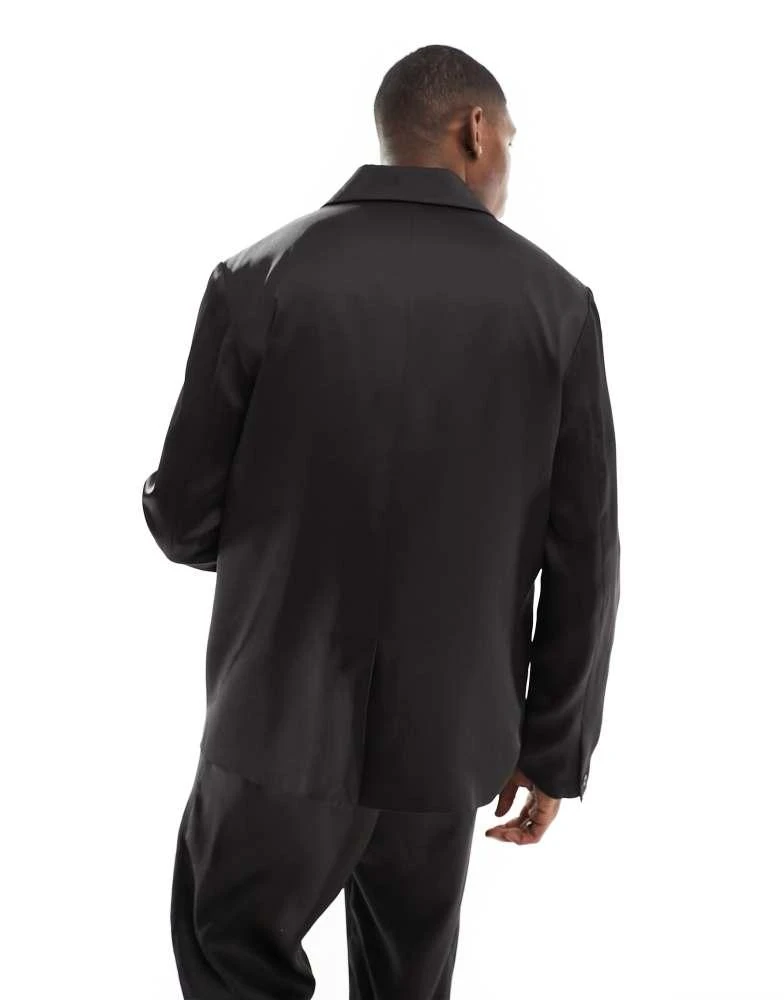 Weekday Weekday Roberto co-ord regular fit satin blazer in black 4