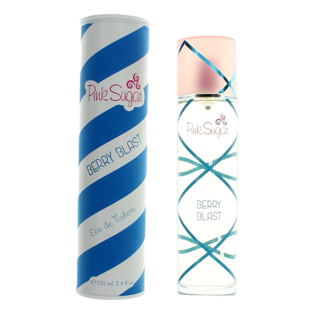 AQUOLINA 2pcs Pink Sugar Berry Blast by , 3.4 oz Eau De Toilette Spray for Women