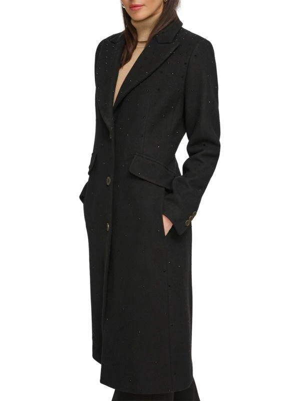 DKNY Wool Blend Long Coat 4