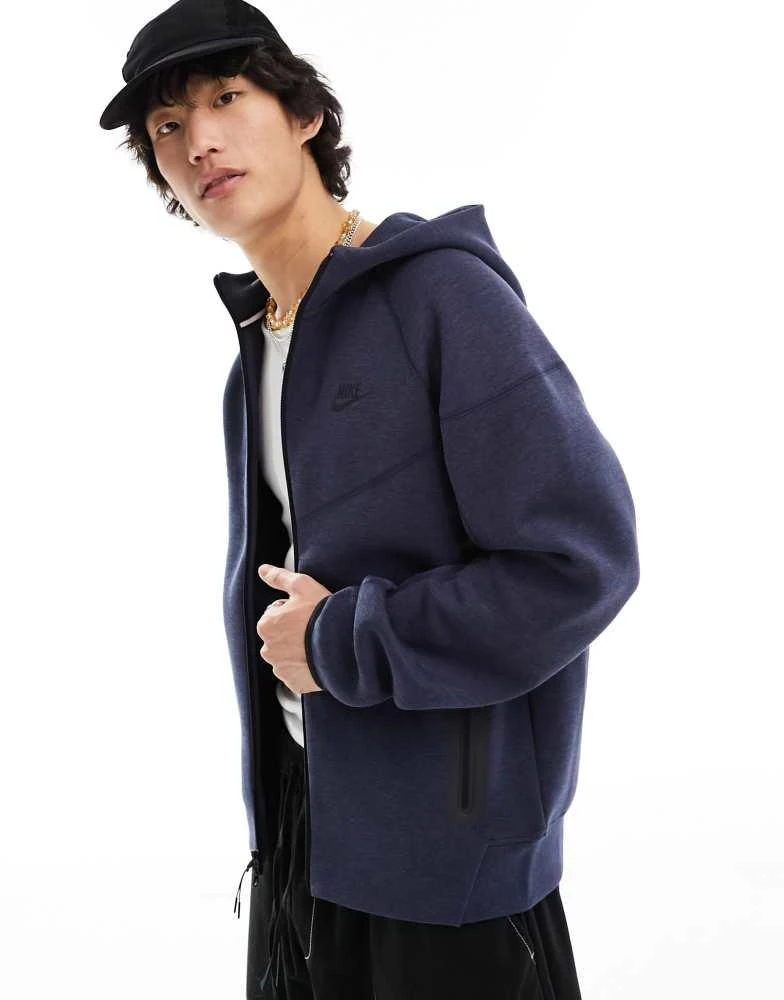 NIKE Nike Tech Fleece full zip hoodie in navy 1