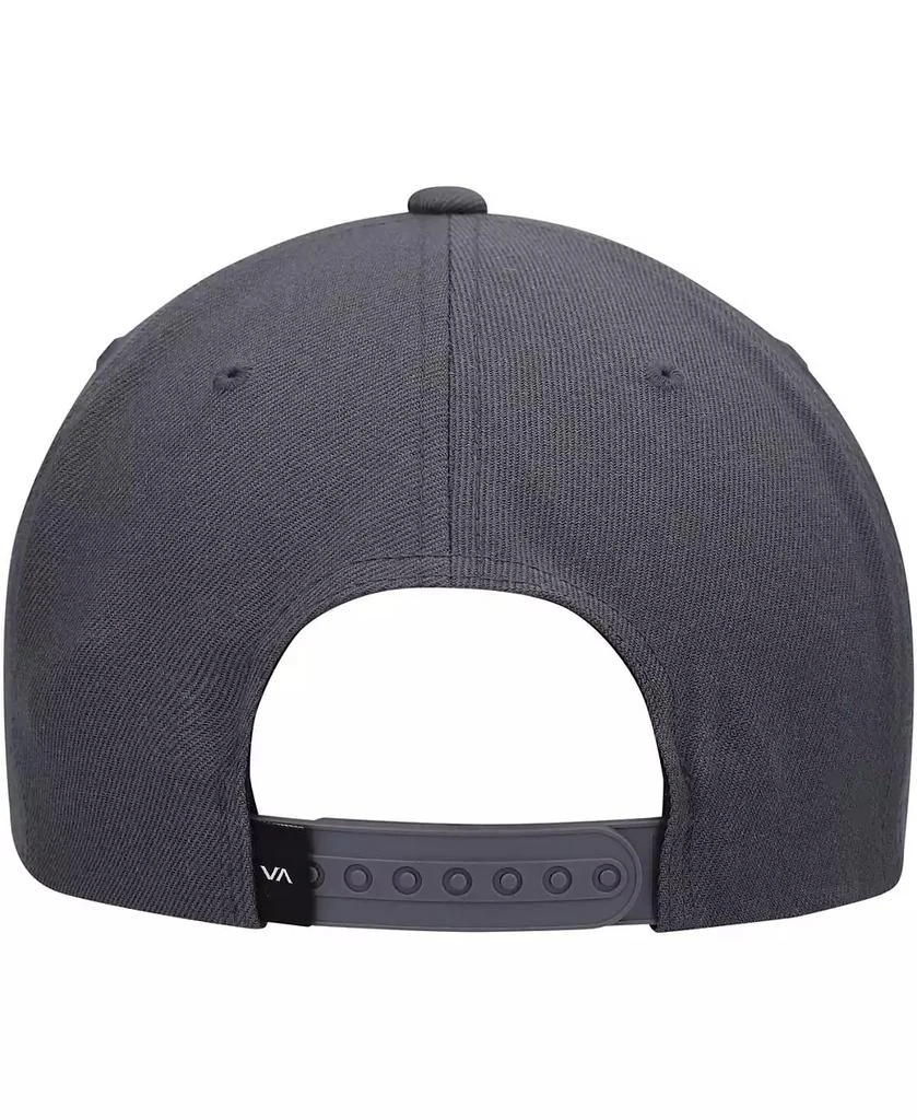 RVCA Men's Charcoal Layover Snapback Hat 2