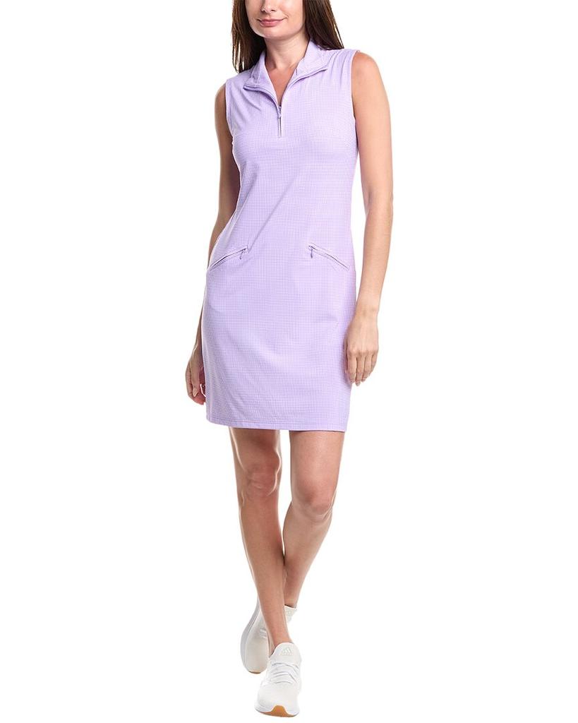 IBKUL Mini Check Mock Neck Dress