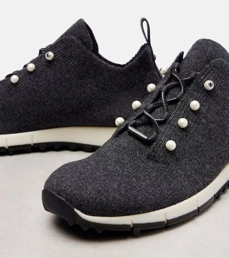 Jimmy Choo Veles embellished cashmere sneakers 5