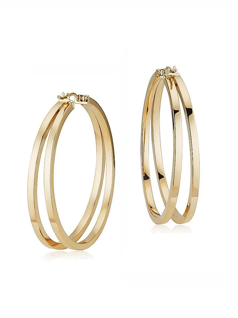 Oradina 14K Yellow Gold Hudson Large Hoops 1