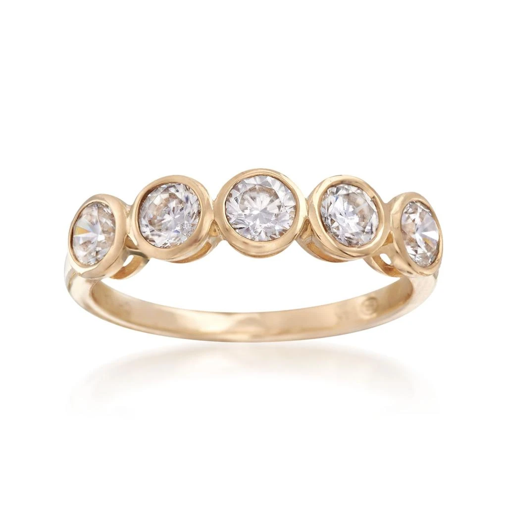 Ross-Simons Bezel-Set CZ Ring in 14kt Yellow Gold 1