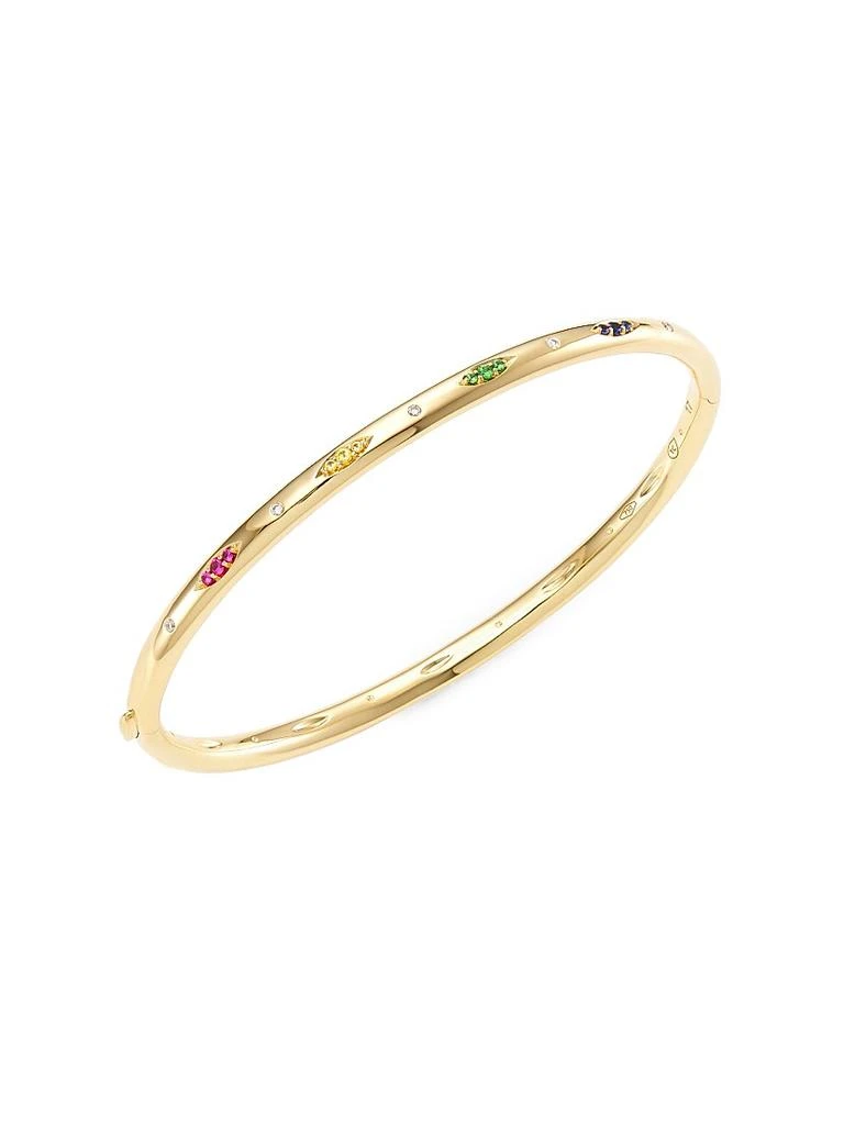 Tamara Comolli Gypsy 18K Yellow Gold & Multi-Stone Candy Pavé Bangle Bracelet 1