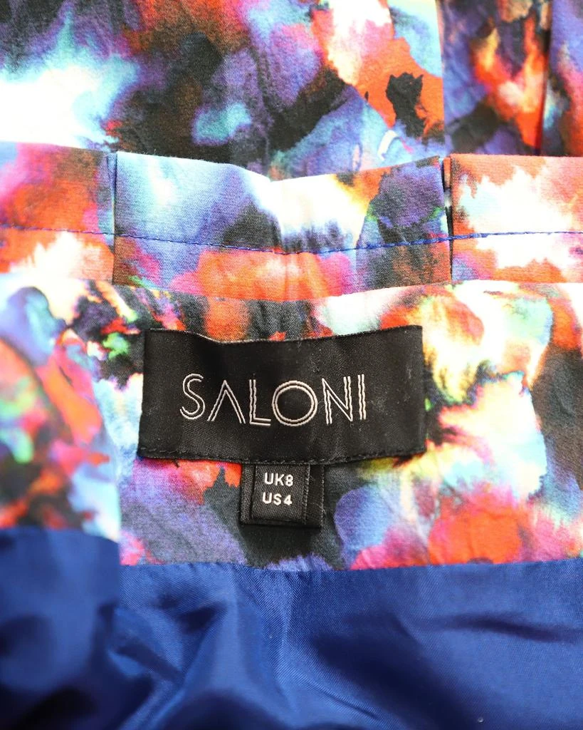 Saloni Abstract Print Midi Skirt in Multicolor Cotton 4