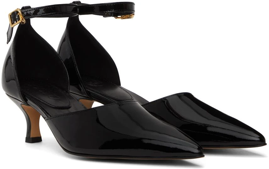Recto Black Logo Buckle Heels 4