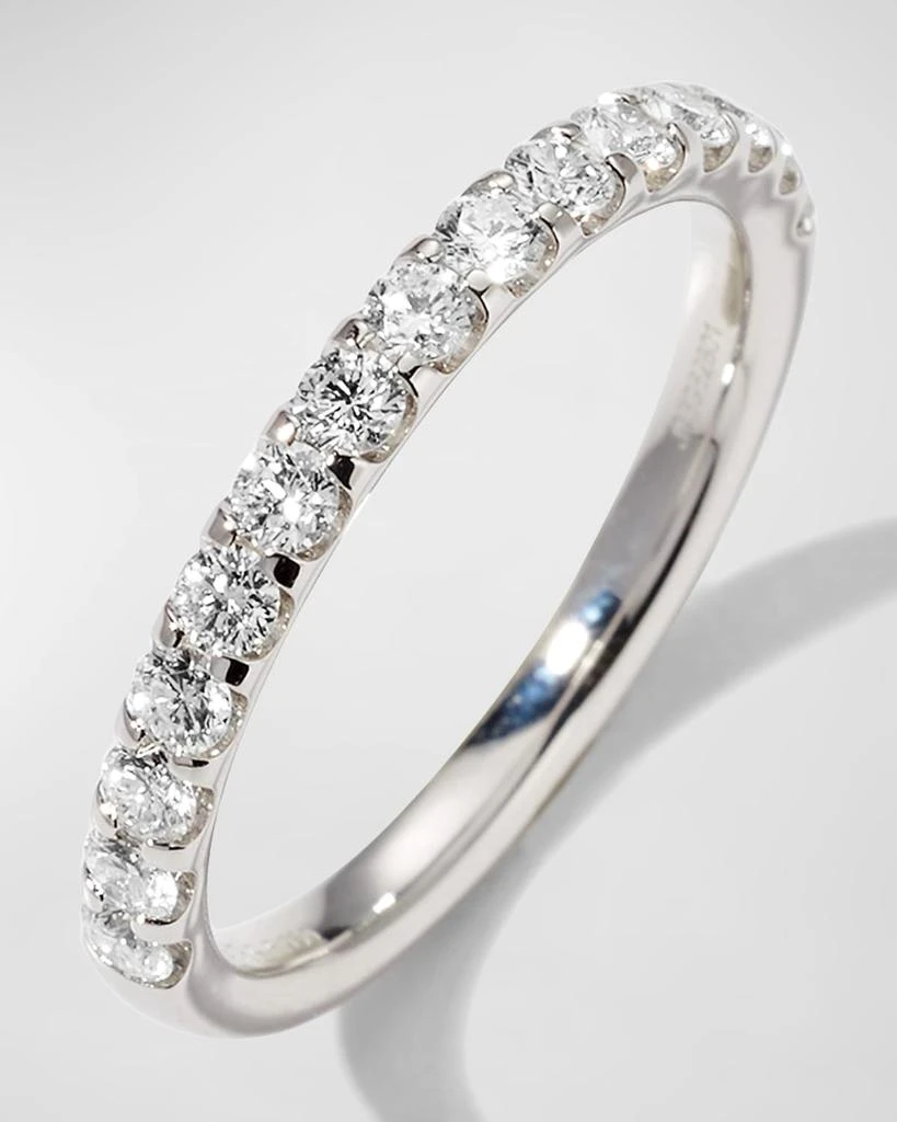 Memoire Platinum Half-Round Diamond Band, Size 6.5, 0.47-0.54tcw 4