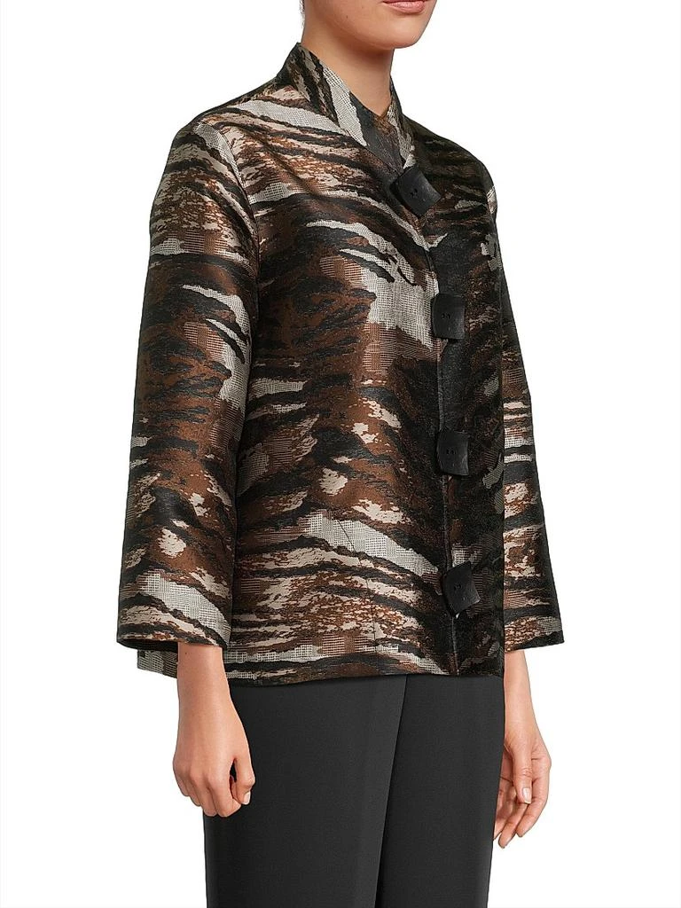 Caroline Rose Tigress Jacquard Button-Up Jacket 4
