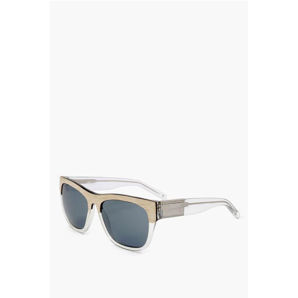 Linda Farrow PHILLIP LIM Wayfarer Sunglasses with Wood Effect Men's Detail