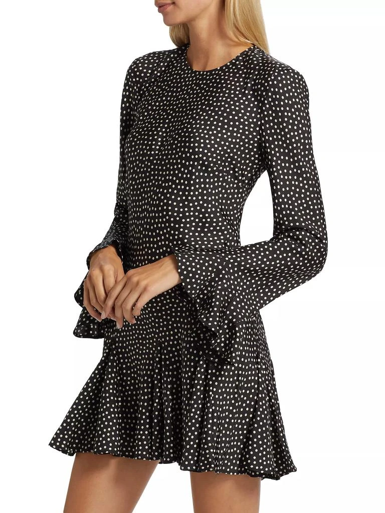 DÔEN Sansa Silk-Blend Polka Dot Dress 4