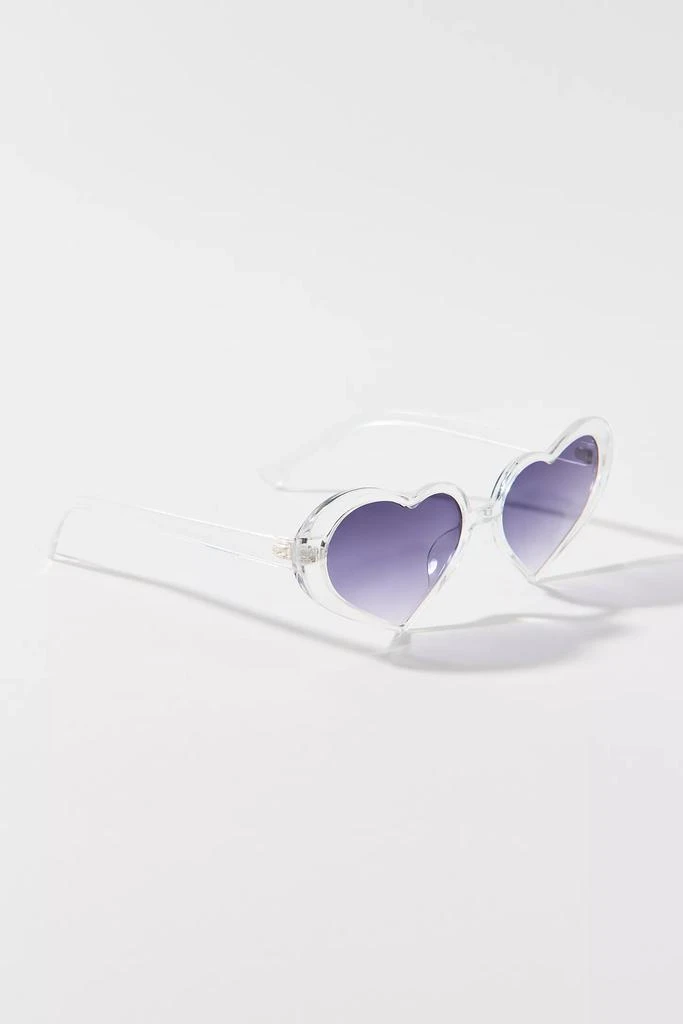 Urban Outfitters Amour Clear Plastic Heart Sunglasses 1
