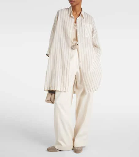 Brunello Cucinelli Striped cotton and silk shirt 2