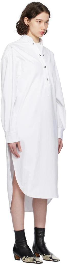 Khaite White Seffi Denim Midi Dress 2