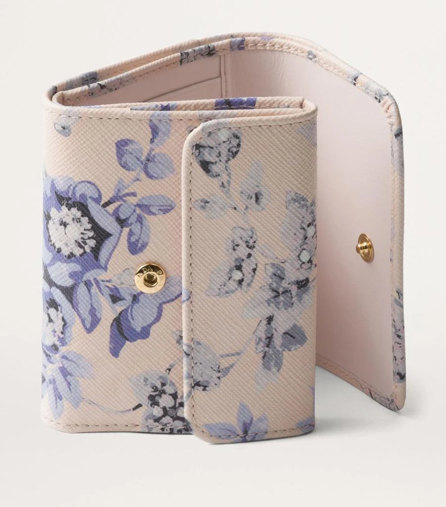 Prada Saffiano Leather Floral Print Wallet 2