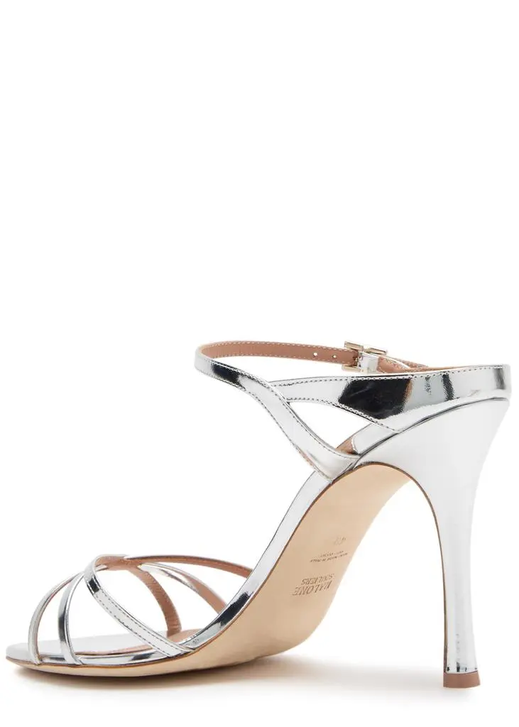 Malone Souliers Yuna 90 metallic leather sandals 2