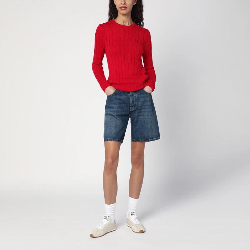 Ralph Lauren Red cotton cable-knit jumper 2