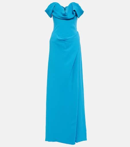 Vivienne Westwood Oriana crêpe off-shoulder gown 1