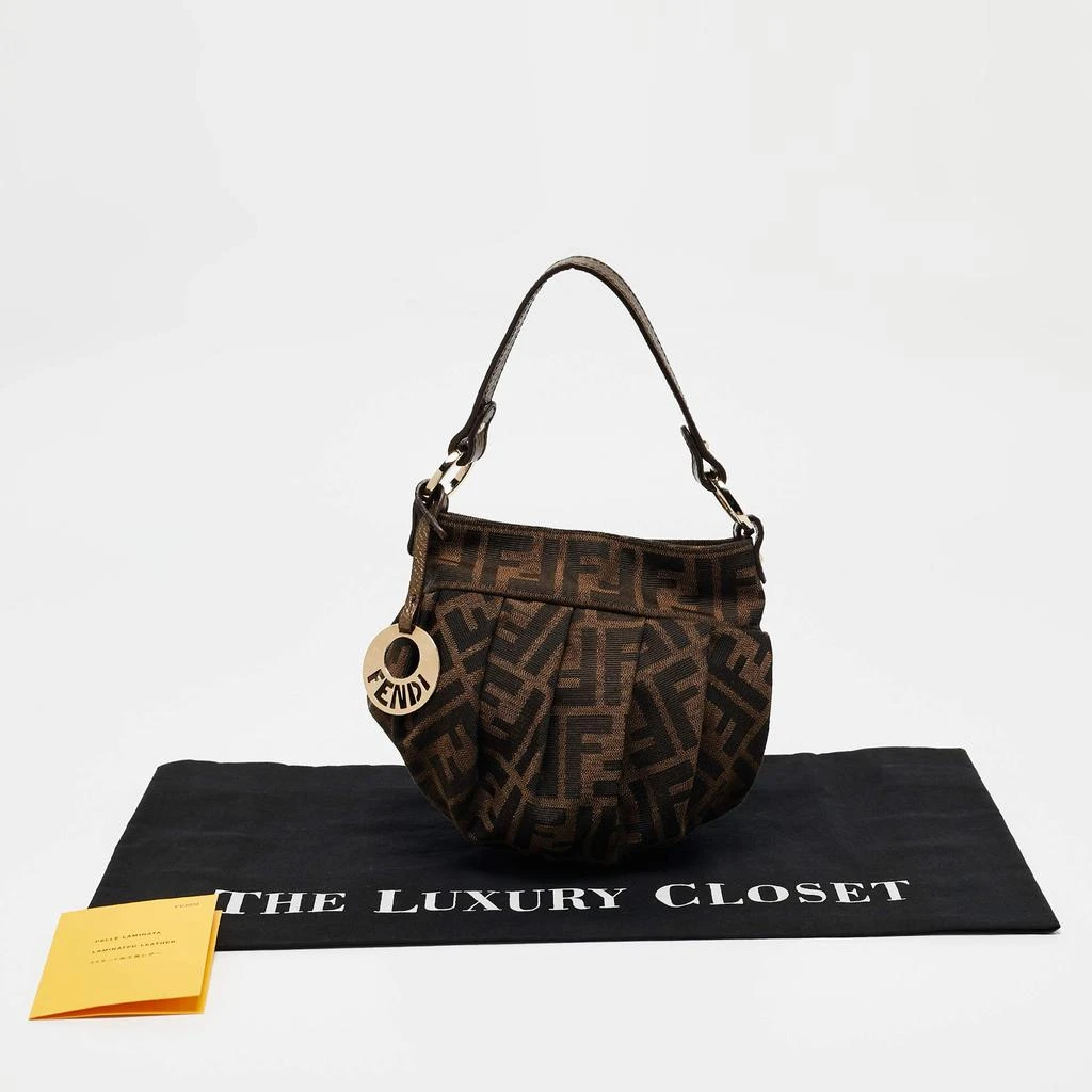 Fendi Fendi Tobacco Zucca Canvas Mini Chef Hobo 9