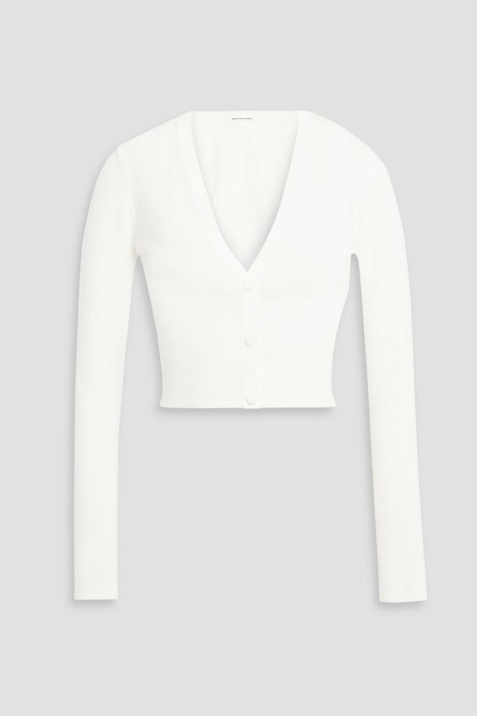 Alexander Wang Cropped stretch-knit cardigan