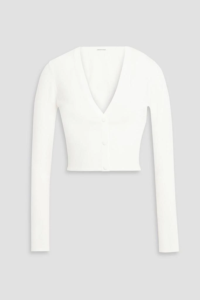 Alexander Wang Cropped stretch-knit cardigan 1