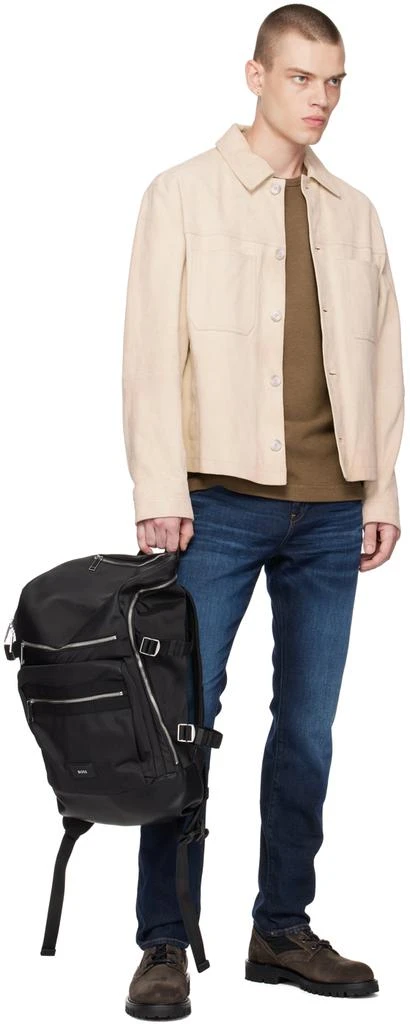 Hugo Boss Beige Crewneck Long Sleeve T-Shirt 4