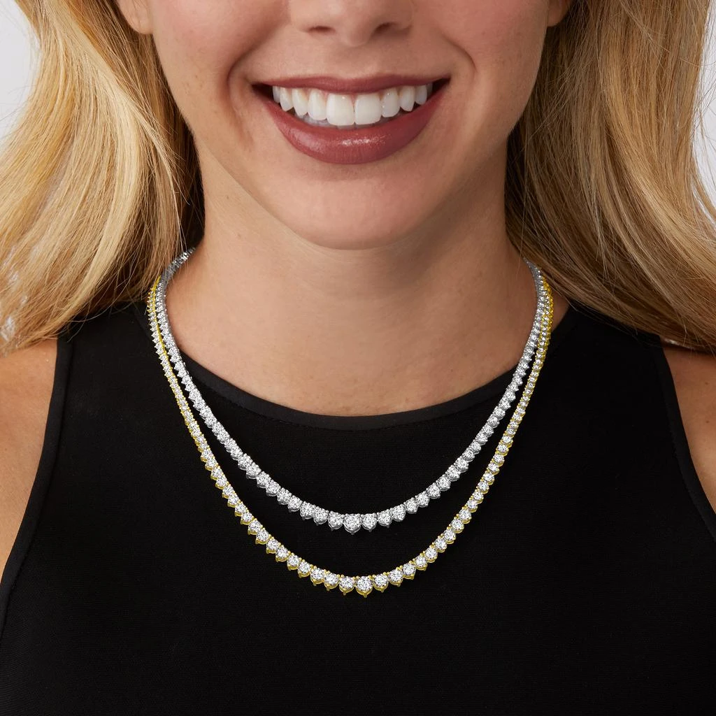 Ross-Simons Diamond Graduated Tennis Necklace in Sterling Silver 5