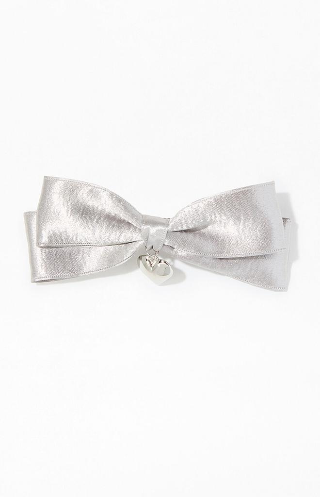 LA Hearts Heart Charm Double Bow Barrette