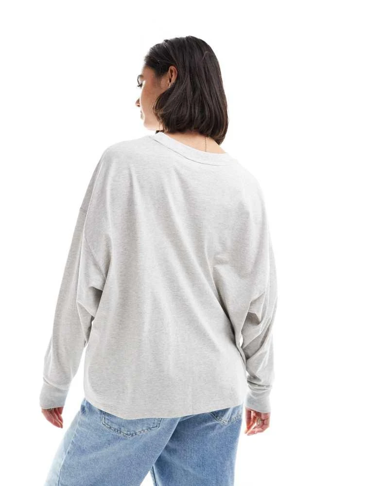 Abercrombie & Fitch Abercrombie & Fitch oversized long sleeve tee in grey 2
