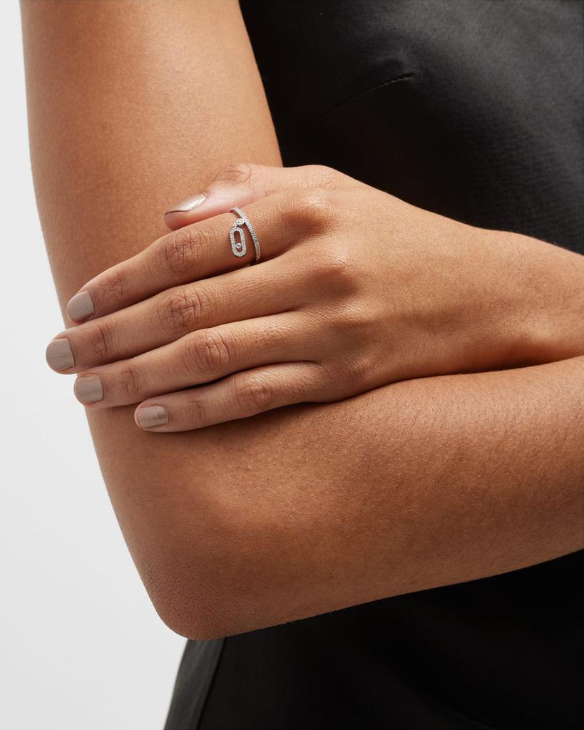 Messika Move Uno 18K White Gold Pavé Drop Diamond Ring