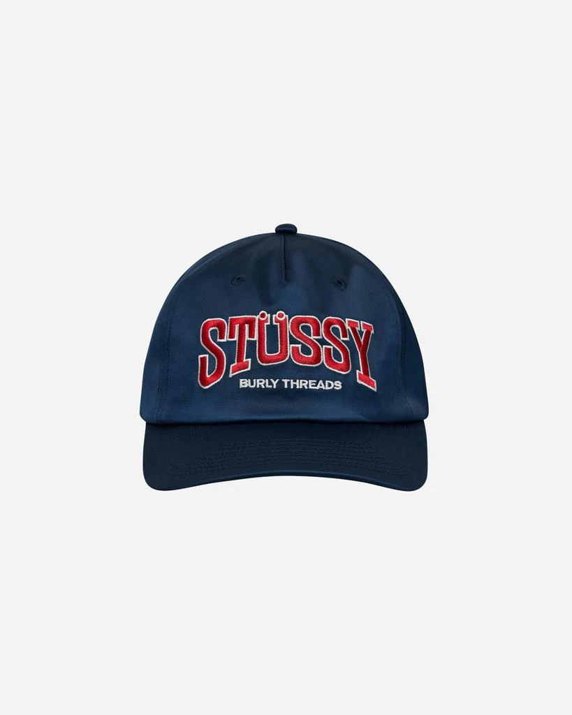 STUSSY Burly Threads Snapback Cap Navy 2
