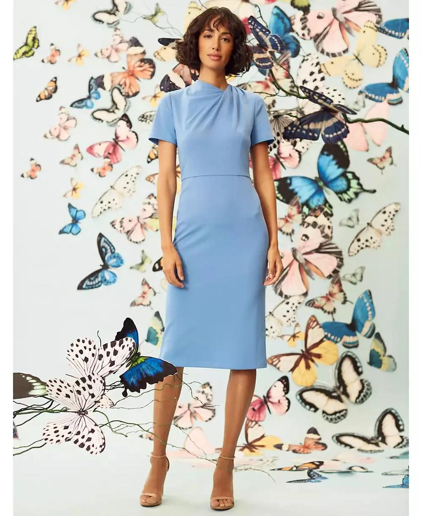 Maggy London Women's Shirred-Shoulder Sheath Dress 3