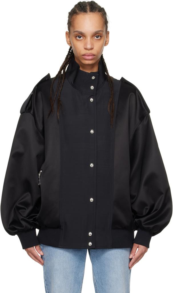 【関税&送料込】Givenchy Black Bomber Jacket In Cotton Blend 80e2e18a96d7b7459d3101ca87346d