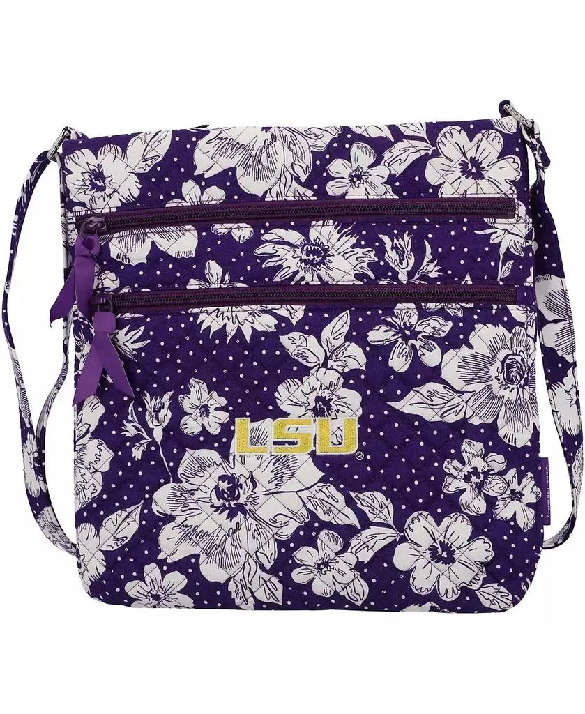 Vera Bradley Women's LSU Tigers Rain Garden Triple-Zip Hipster Crossbody Bag 1