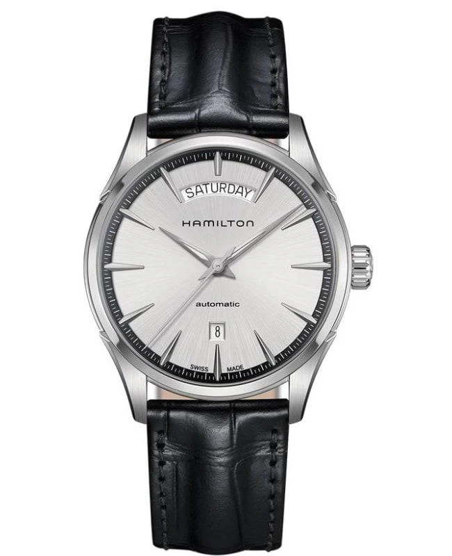 Hamilton Jazzmaster Day Date Auto Silver Dial Leather Strap  display picture 1