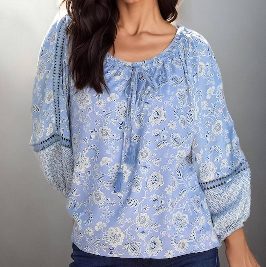 Nostalgia Santorini Floral Blouse