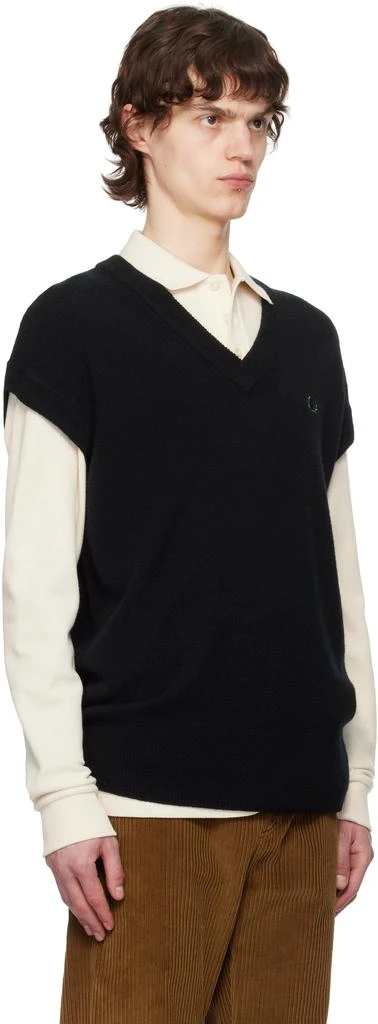 Fred Perry Black Lambswool Vest 2