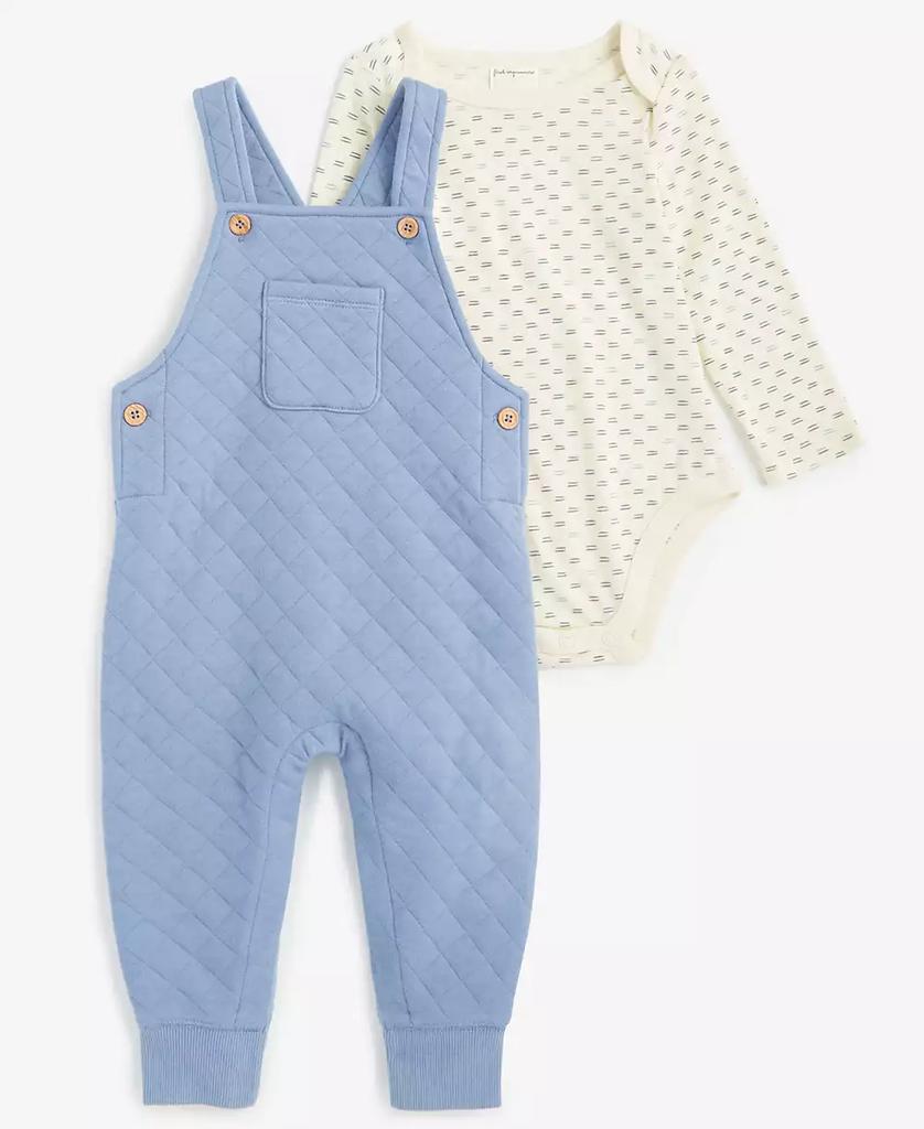 First Impressions First Impression Baby Boys Bodysuit & Quilted Overalls Set, Created for Macy's