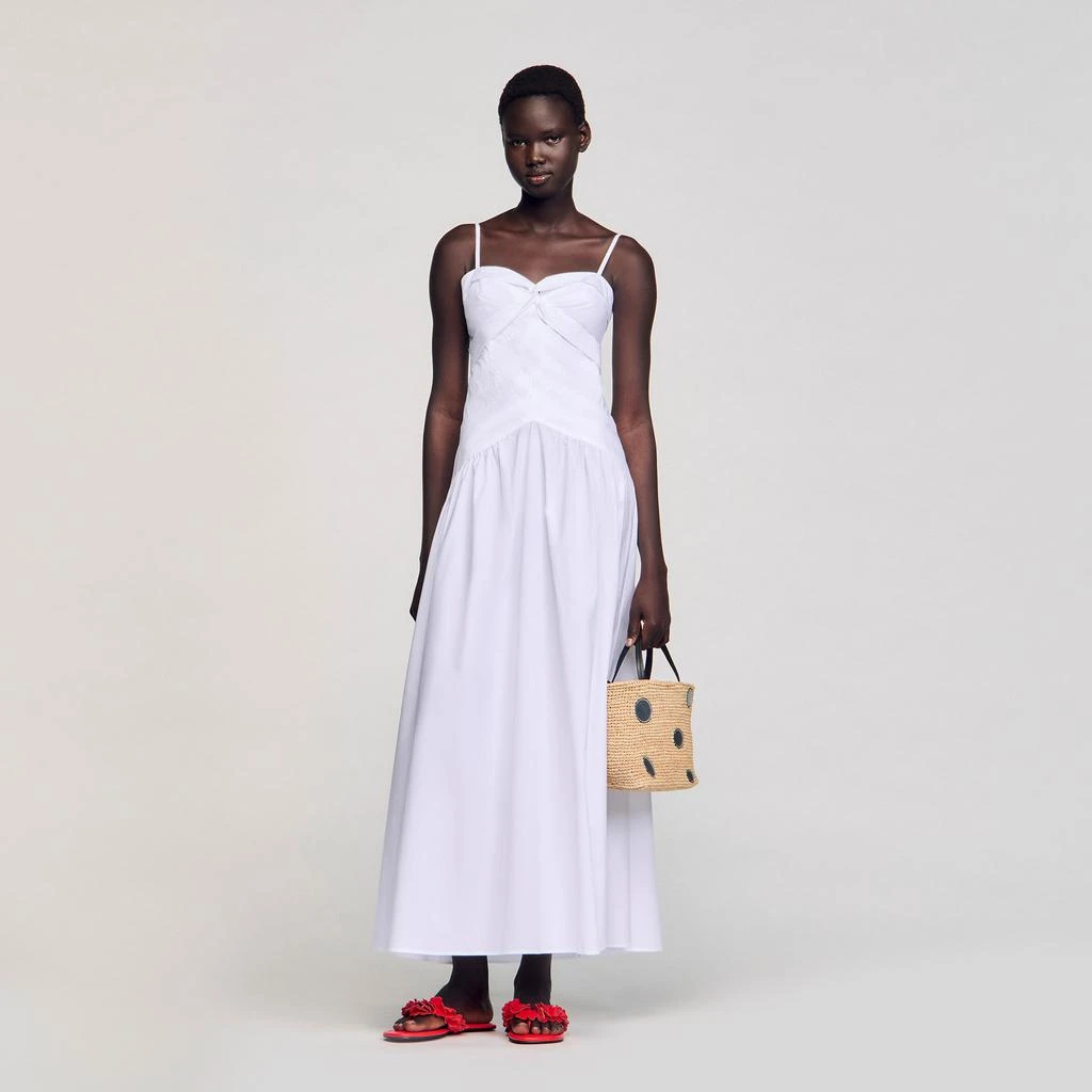 Sandro Draped bustier maxi dress 1