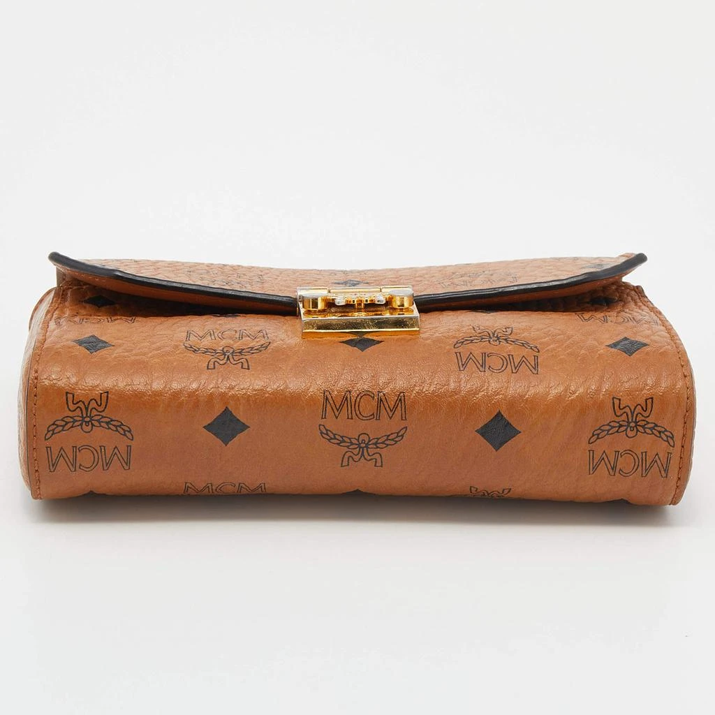 MCM MCM Cognac Visetos Coated Canvas Patricia Wallet on Chain 6