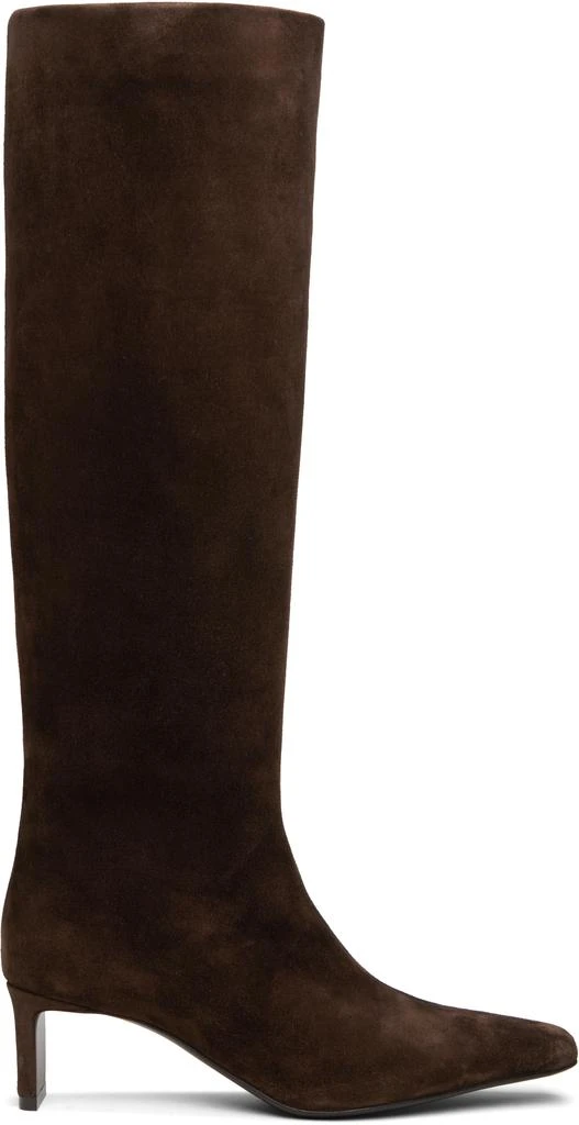 Khaite Brown Ona Knee-High Tall Boots 1