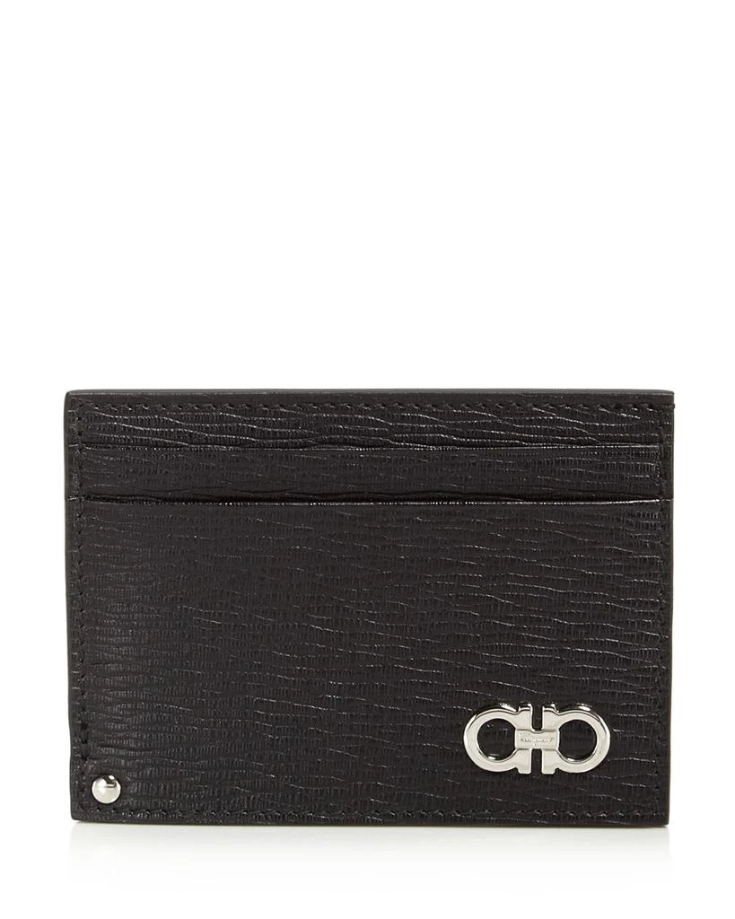 Salvatore Ferragamo Salvatore Men's Gancini Revival Leather ID Window Card Case 1