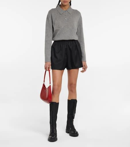 Prada Re-Nylon and leather knee-high boots 2